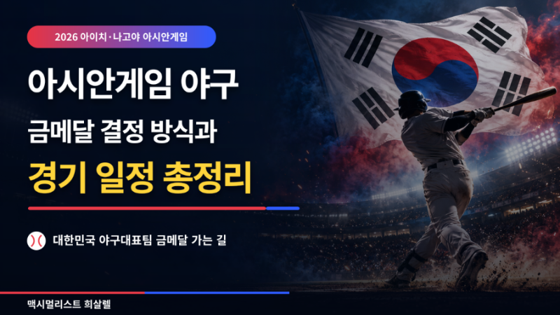 이제부터 놓치면 안 돼요! 일본 잡고 결승까지, 아시안게임 야구 일정 총정리
