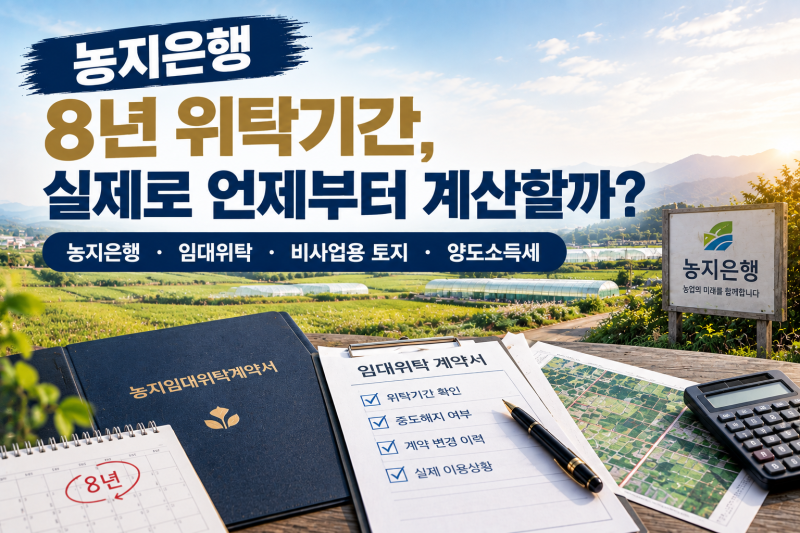농지은행 8년 위탁 중도해지하면 비사업용 토지 판단은 어떻게 달라질까
