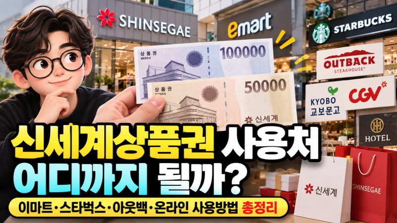 신세계상품권 사용처 어디까지 될까? 이마트·스타벅스·아웃백·온라인 사용방법 총정리