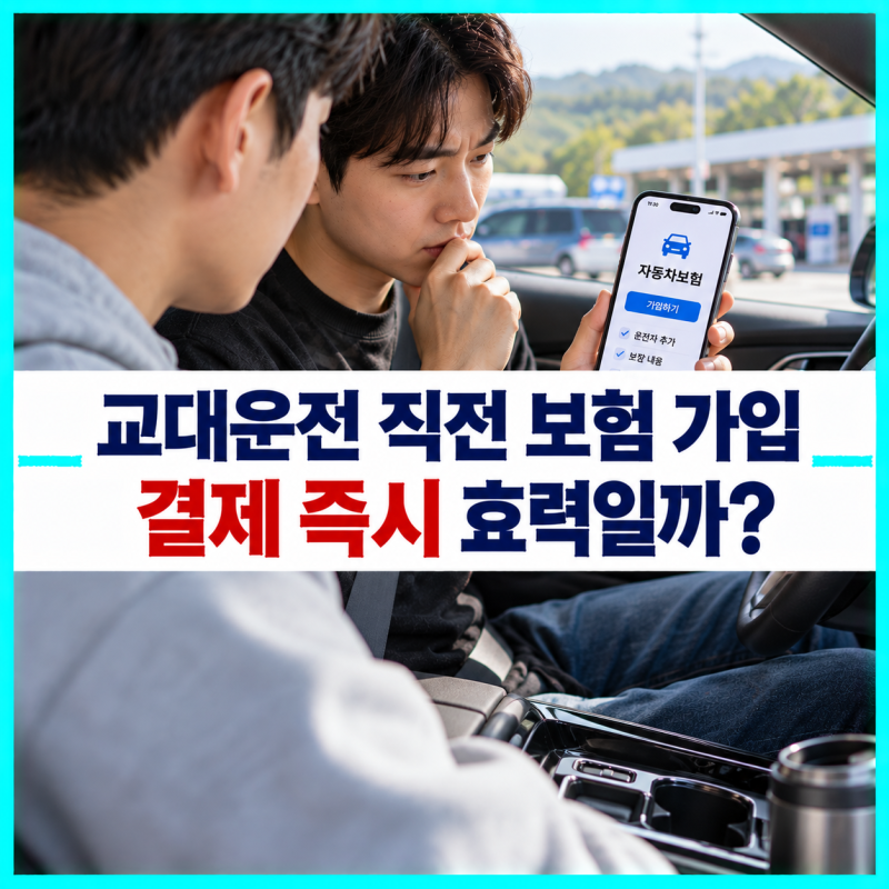 임시운전자특약과 원데이 자동차보험, 오늘 가입하면 언제부터 운전할 수 있을까?
