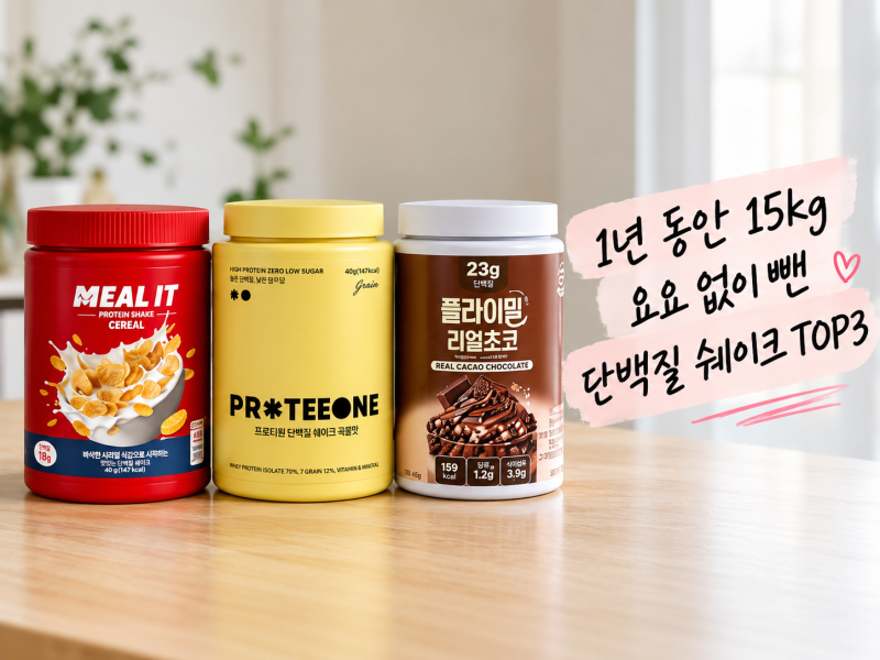 1년 동안 15kg 요요 없이 뺀 리얼 후기, 20통 넘게 먹은 단백질 쉐이크 TOP3