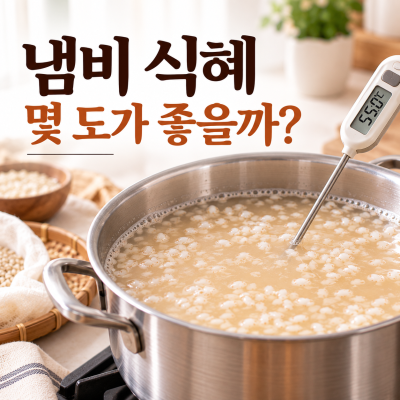 냄비로 식혜 만들기, 몇 도에서 얼마나 삭혀야 할까?