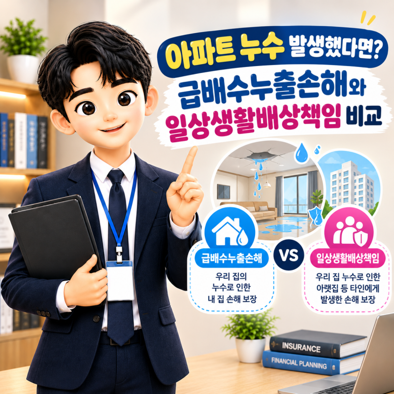 아파트 누수 발생했다면? 급배수누출손해와 일상생활배상책임 비교