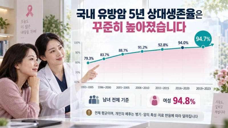유방암 생존율, 1기·2기·3기·4기는 얼마나 다를까? 통계 해석까지 정리