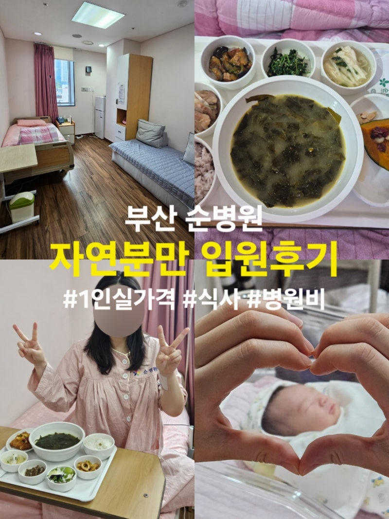 순병원 자연분만 1인실 입원 후기 | 1인실 가격, 식사, 신생아실 면회, 산후관리, 병원비