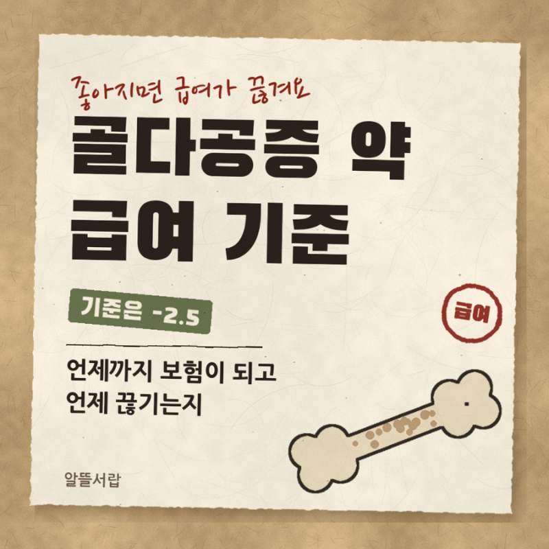골다공증 약값 왜 갑자기 오를까, 급여 중단 기준 정리