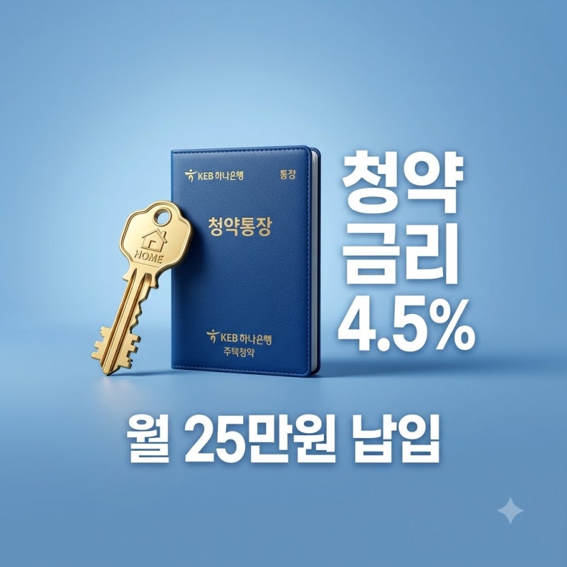 주택청약종합저축 금리 4.5% 혜택과 월 25만원 상향 전략