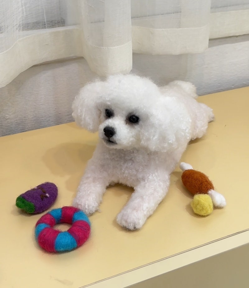 강아지인형제작 25cm 전신, 작은 상처와 습관까지 그대로
