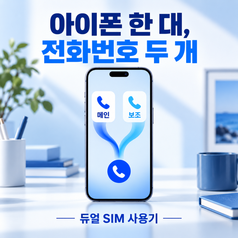 아이폰 한 대로 두 개의 회선을 사용하는 방법, 의외로 편하다