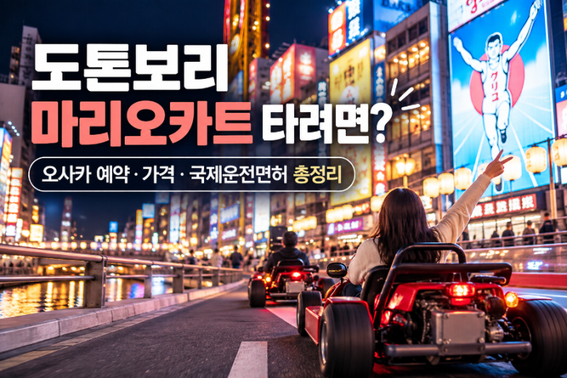 도톤보리 마리오카트 타려면? 오사카 예약·가격·국제운전면허 총정리