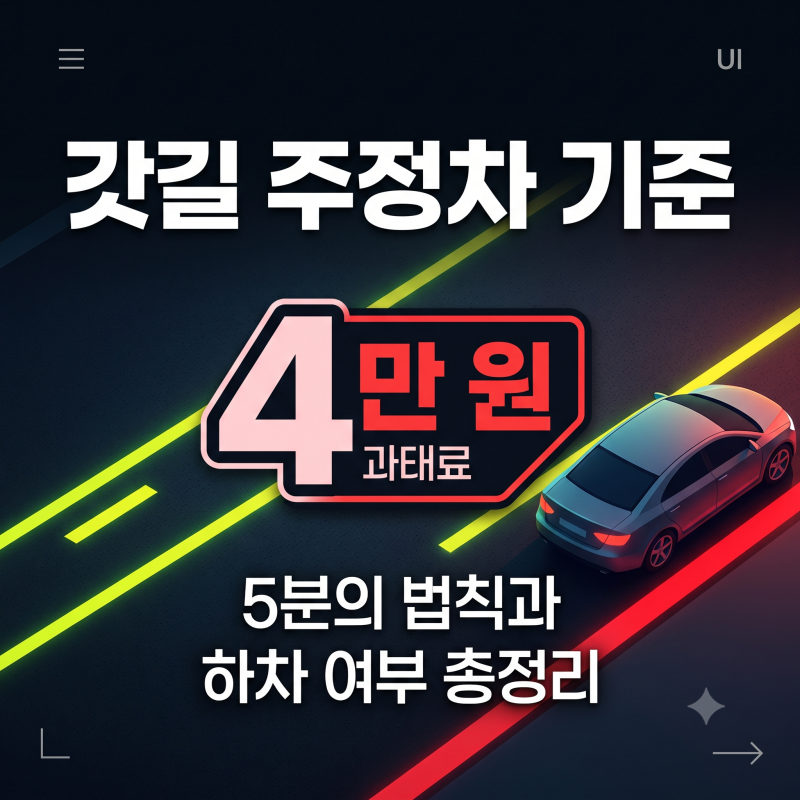 "비상깜빡이 켜고 편의점 다녀왔는데 4만 원?" 운전자 90%가 헷갈리는 주정차선 완벽 가이드