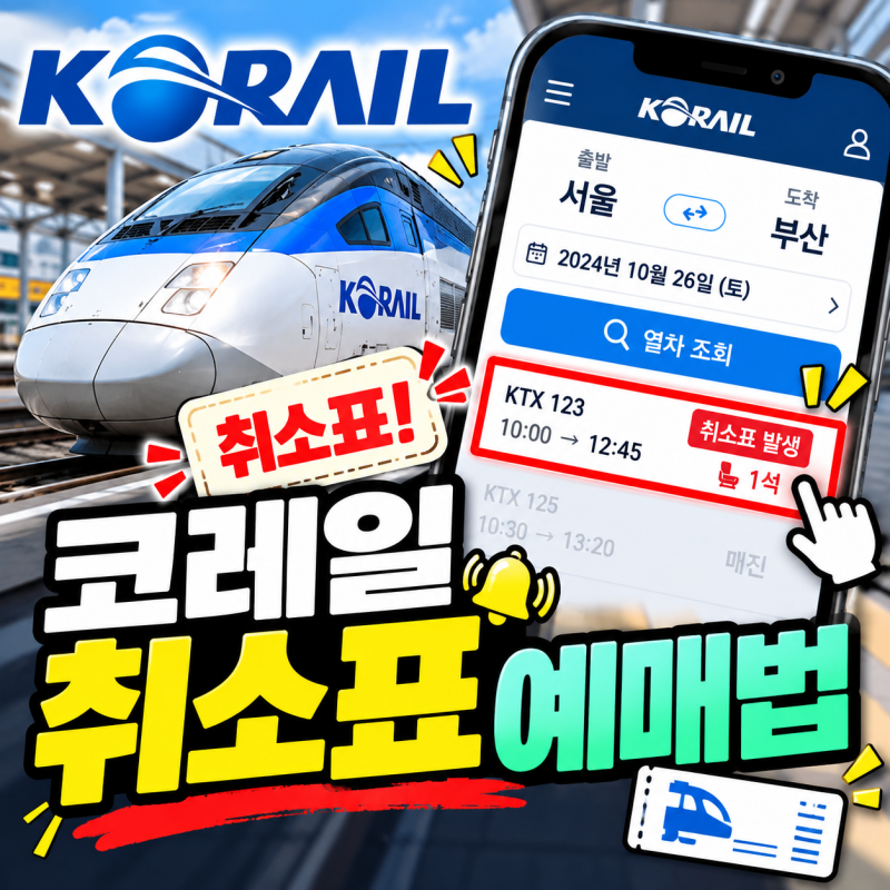 추석 KTX 예매실패 취소표 잡는 법! 취소표 풀리는 골든타임 & 예매 성공 꿀팁