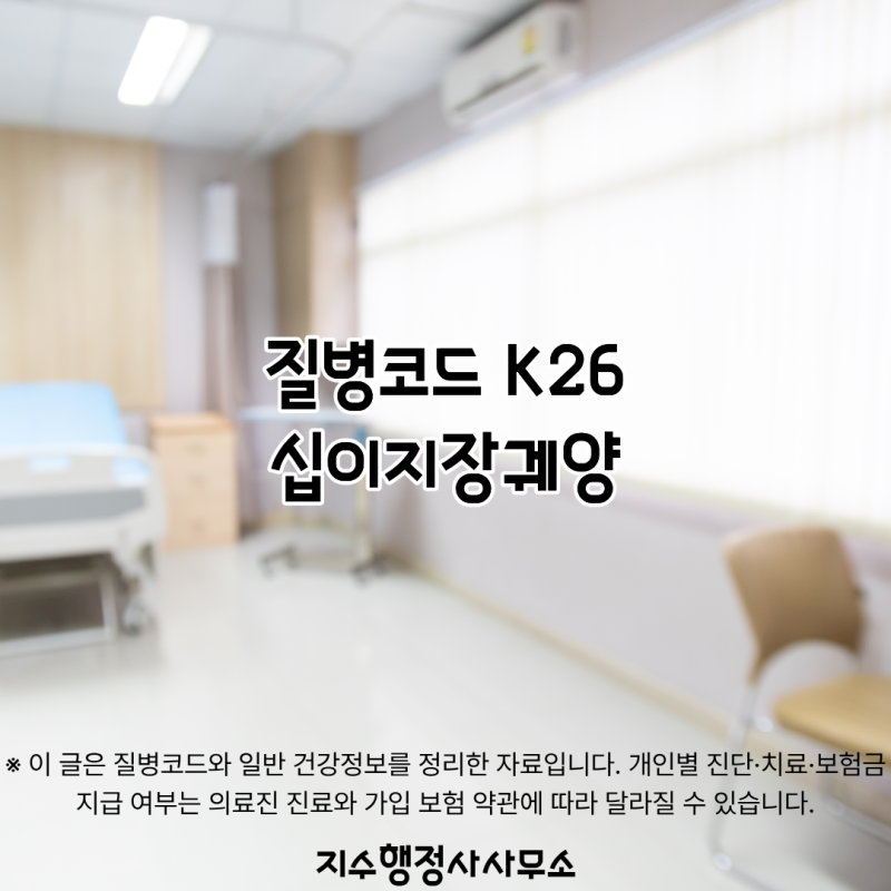 질병코드 K26은 무슨 병일까? 십이지장궤양 원인·증상·치료 총정리