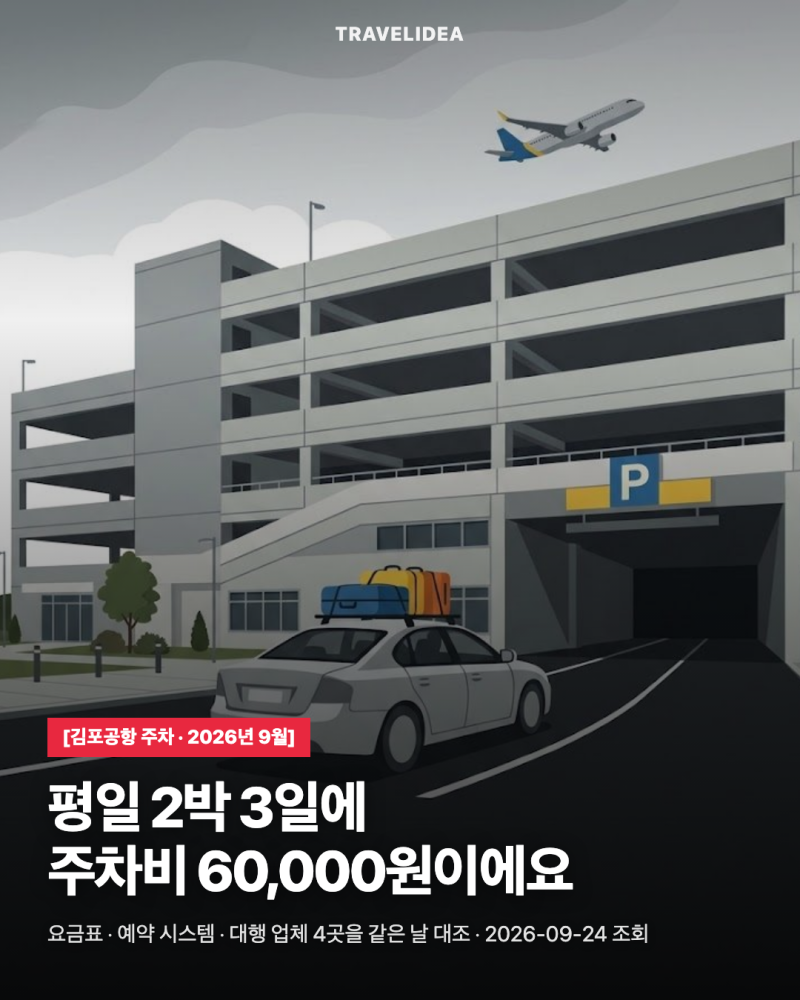 "3주 전에도 만차였어요" 김포공항 주차예약·주차대행 요금 정리