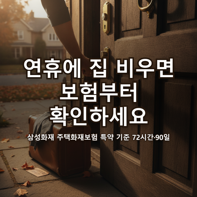 추석 연휴 보험 "집 비우면 도난이 안 된다고?" 72시간·누수 90일 조건