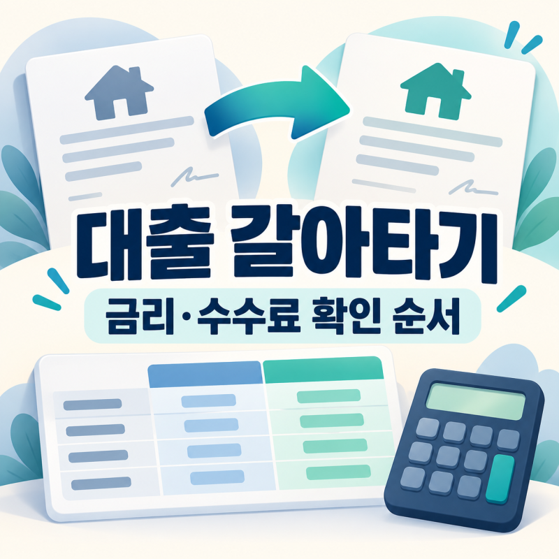 대출 갈아타기｜금리 비교·중도상환수수료 확인 순서