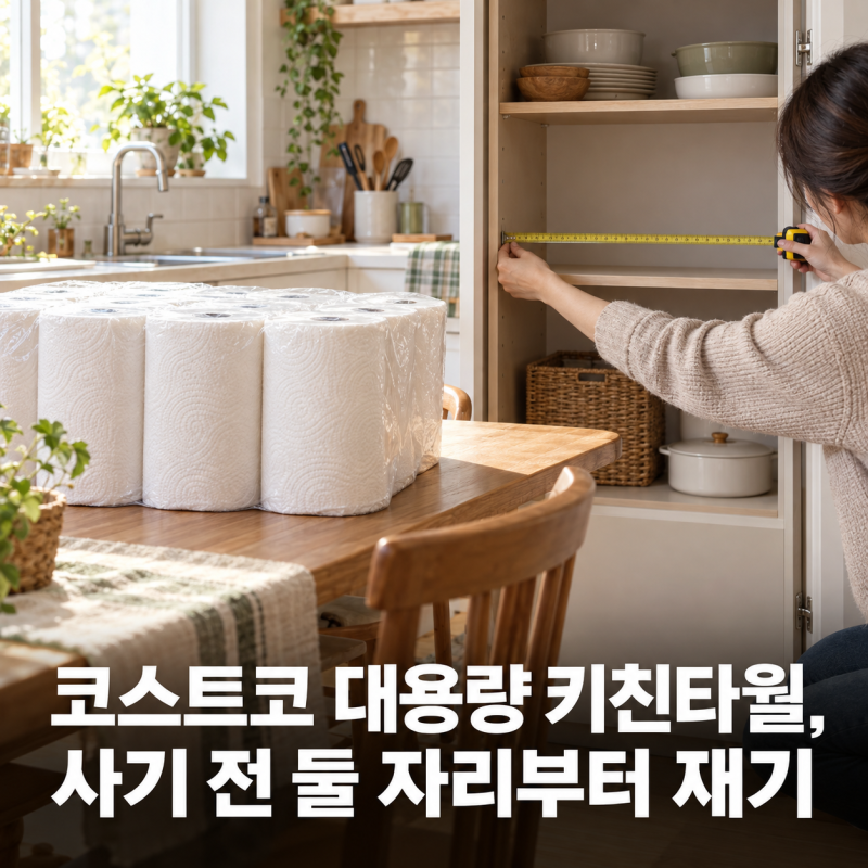 코스트코 대용량 키친타월, 사기 전 둘 자리부터 재기