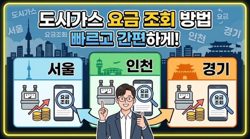 2026 서울·인천·경기 도시가스 요금조회 방법 총정리 (PC·모바일·ARS)