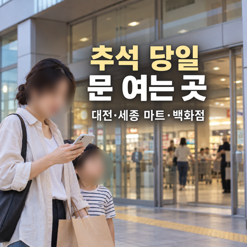 “오늘 어디 열었지?” 추석 당일 대전·세종 대형마트 백화점 영업 총정리