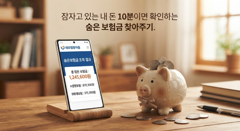 보험금 찾아주기 숨은 보험금 내보험찾아줌으로 5분 조회하는 방법.