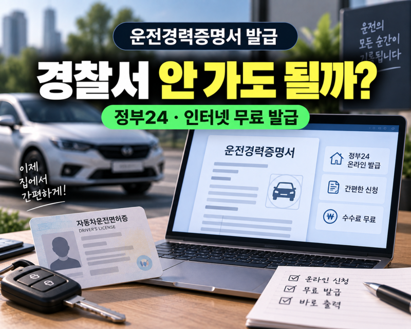 운전경력증명서 인터넷 발급, 기간 설정부터 확인하세요