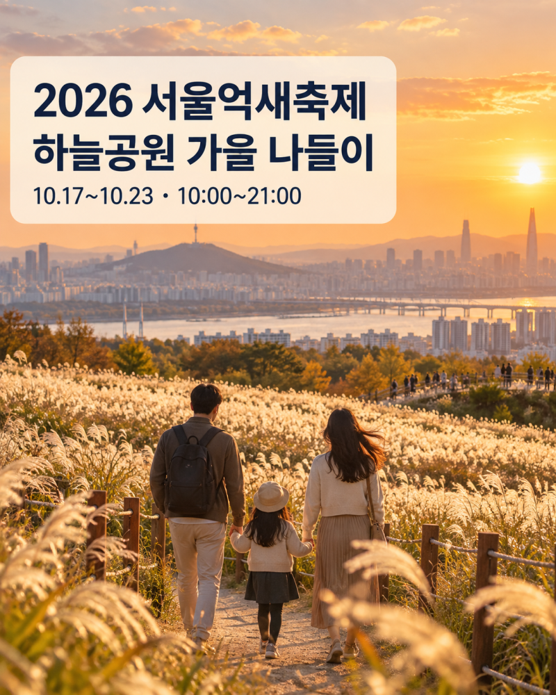2026 서울억새축제｜하늘공원 일정·맹꽁이 전기차·아이와 가는 법