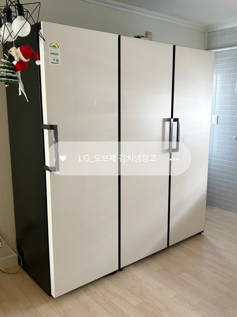 갓성비 김치냉장고 100만원 *LG 1도어 컨버터블 오브제 김치냉장고 상세후기 Z323MEF 베이지색 ....
