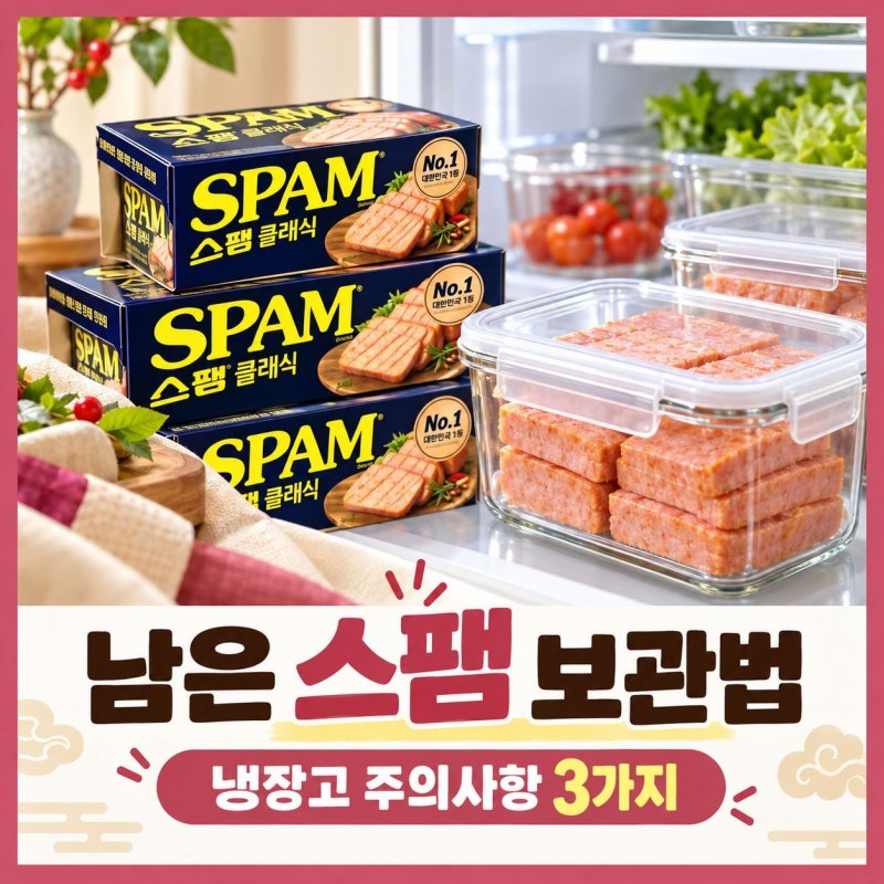 남은 스팸 보관하는 법, 냉장고 속 주의사항 3가지