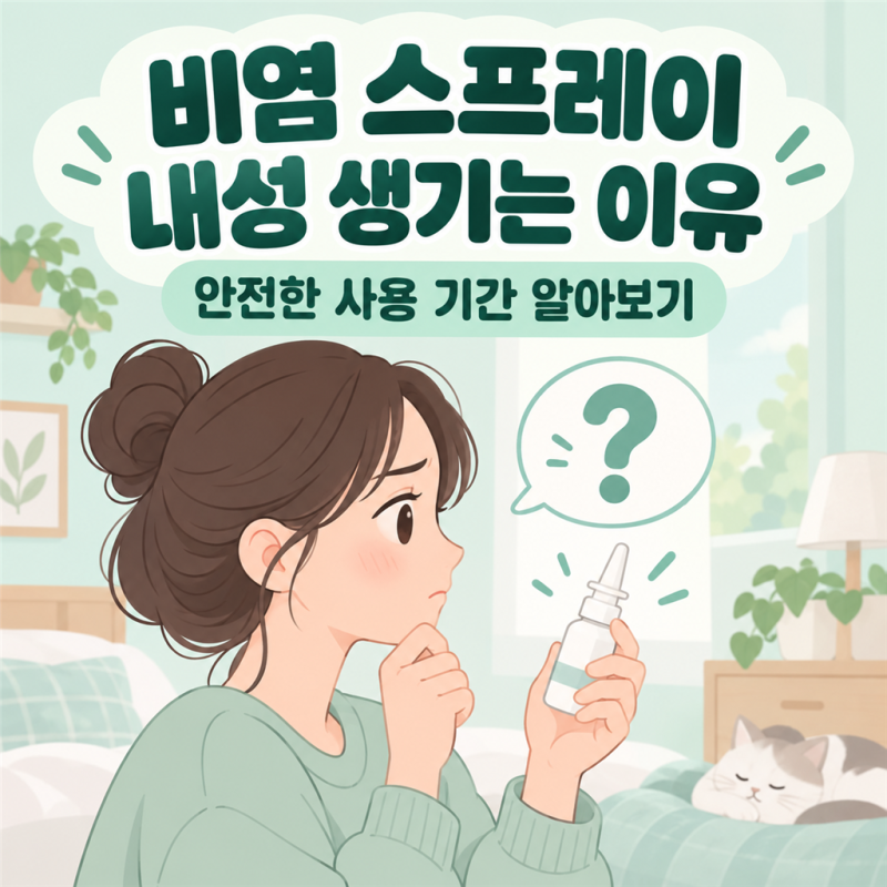 비염 스프레이 내성 생기는 이유와 안전한 사용 기간 (일반약 vs 스테로이드 구분법)