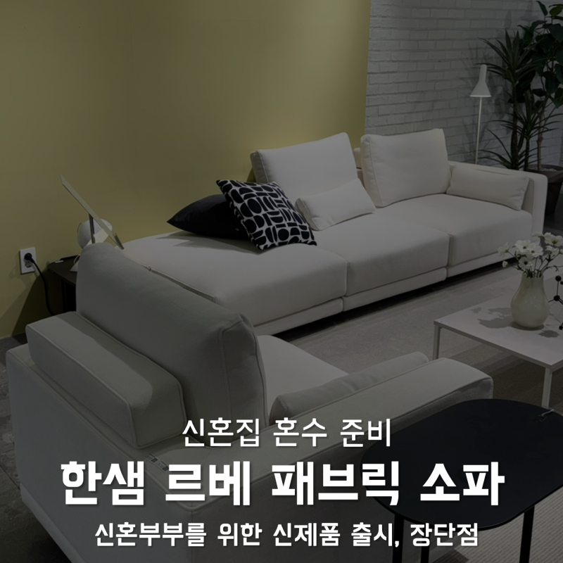 한샘 르베 패브릭 소파 장단점｜신혼부부를 위한 가성비소파