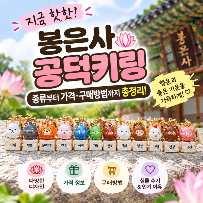 봉은사 공덕키링 화제! 종류부터 가격·구매방법 총정리