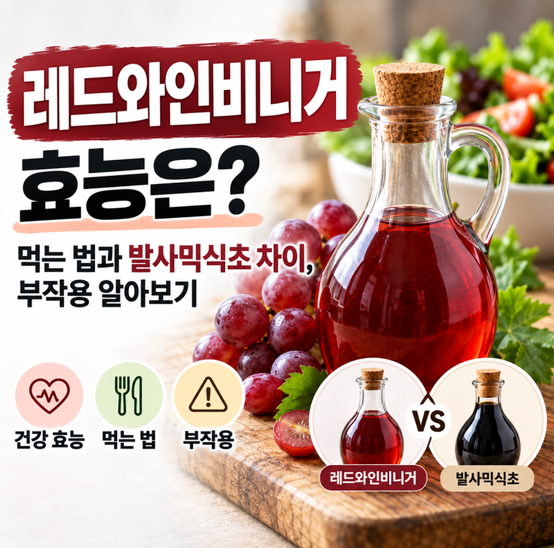 레드와인비니거 효능은? 먹는 법과 발사믹식초 차이, 부작용 알아보기