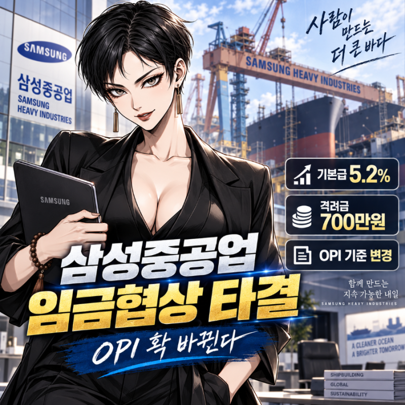삼성중공업 임금협상 타결, OPI 확 바뀐다