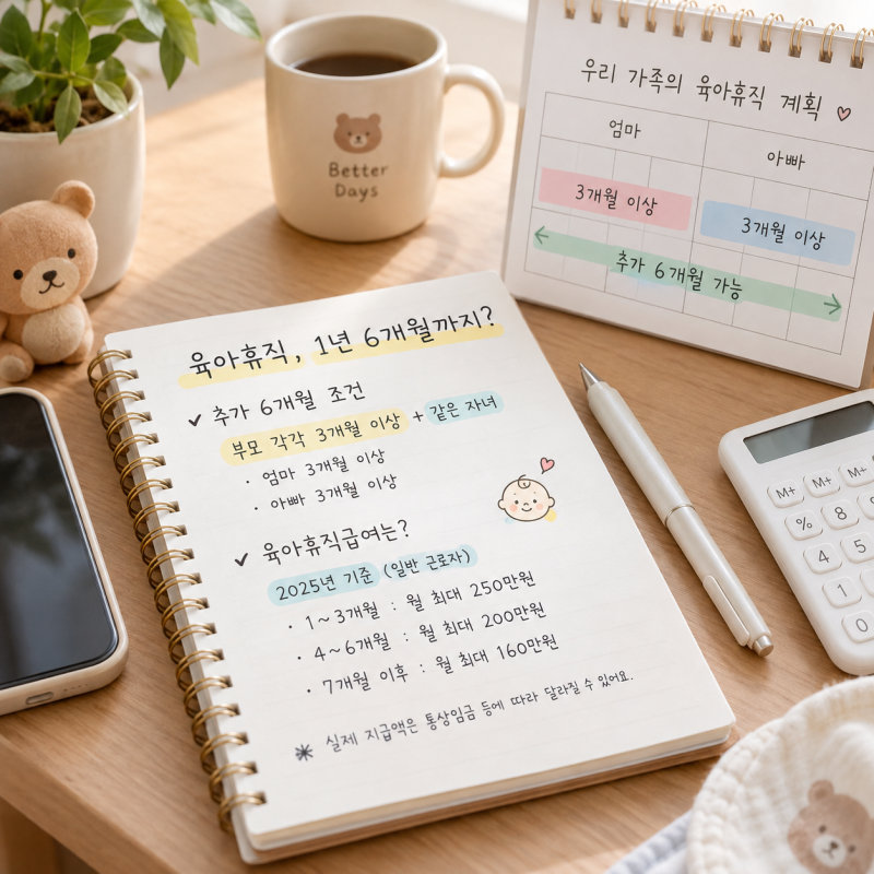 육아휴직수당 6개월 더 받을 수 있을까? 1년 6개월 연장 조건 알아봤어요