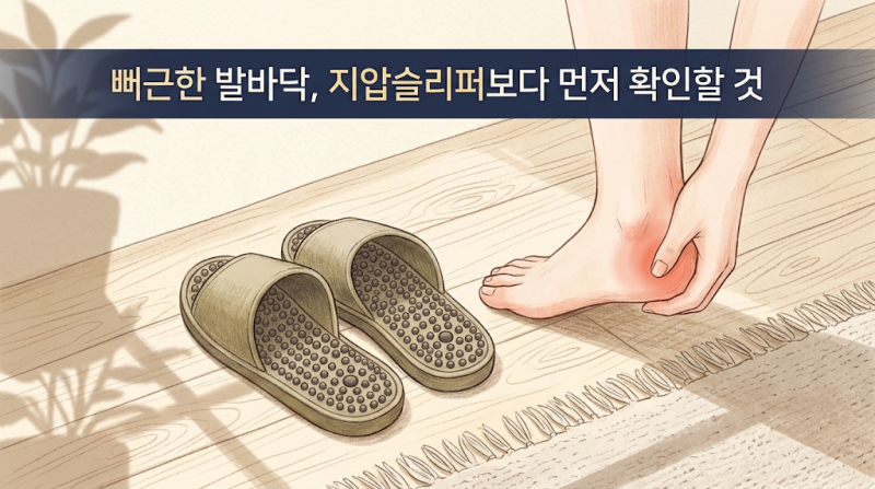 발바닥 뻐근해서 지압슬리퍼 신었다면, 족저근막염 증상부터 확인하세요
