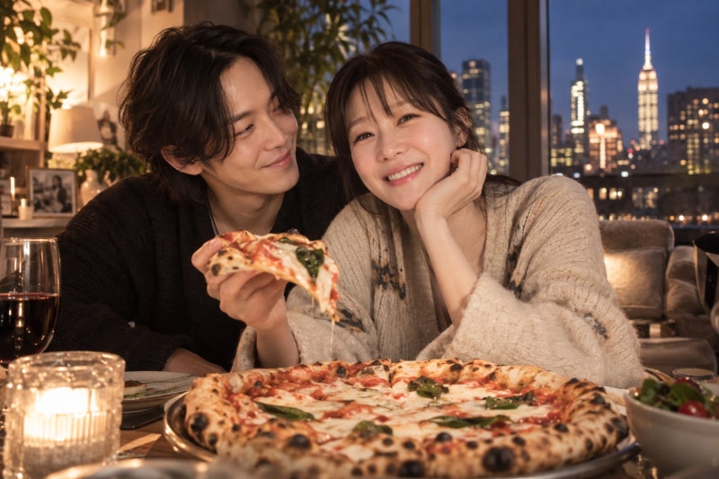 공효진♥케빈오 뉴욕 명절 근황, 피자 앞에서 전한 행복한 한마디