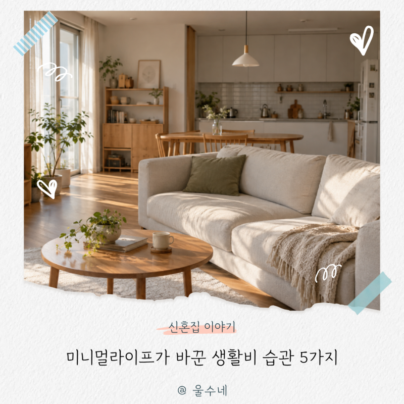 “한 달 50만 원이 이렇게 사라지고 있었어요” 미니멀라이프가 바꾼 생활비 습관 5가지
