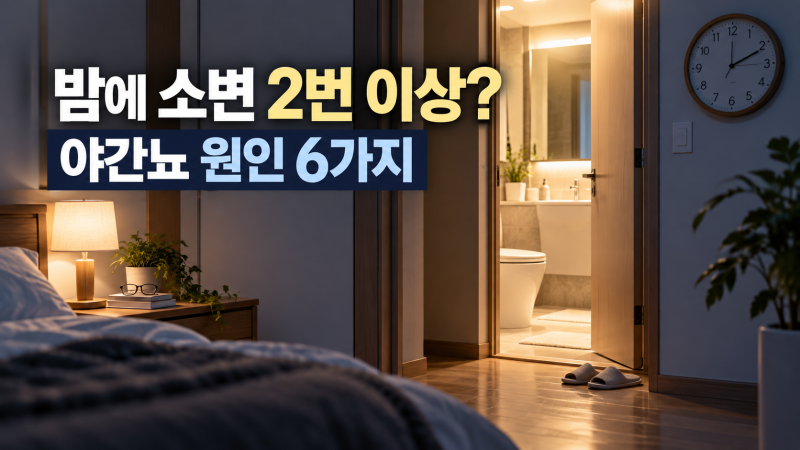 밤에 소변 때문에 2번 이상 깬다면｜전립선만 볼 일이 아니다, 야간뇨 원인 6가지