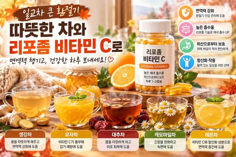 환절기 면역력 리포좀 비타민, 비타민C만으로 충분할까? 아연까지 총정리