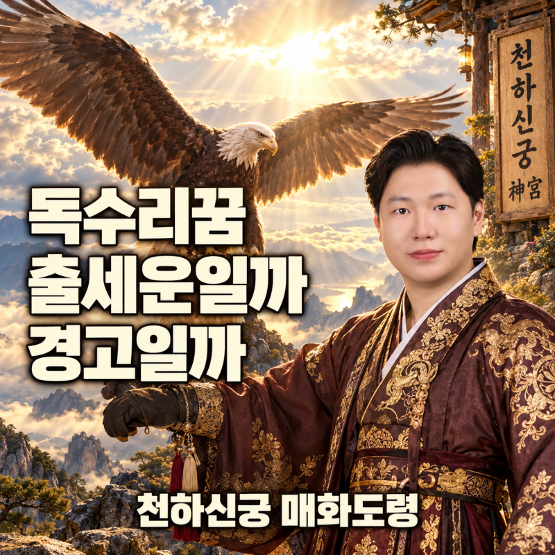 독수리꿈을 꿨는데 출세운인가요 경고인가요 — 천하신궁 매화도령의 독수리꿈 해몽 이야기