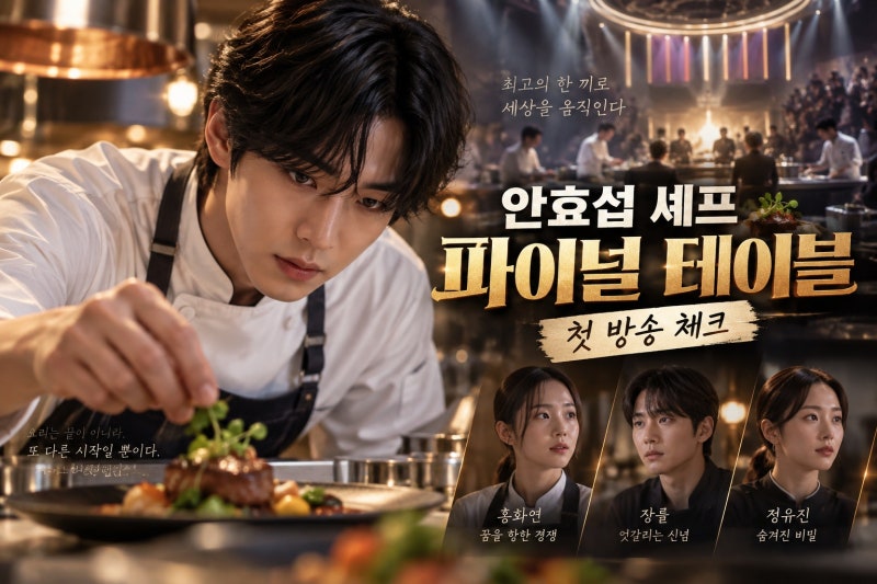 안효섭 셰프 변신 확정? JTBC 파이널 테이블 방영일·출연진·인물관계 총정리