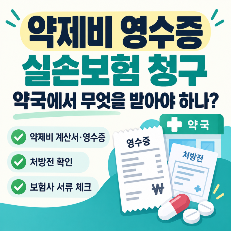약제비 영수증, 실손보험 청구할 때 약국에서 무엇을 받아야 하나?