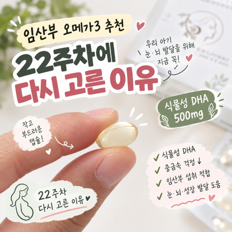 임산부 식물성 오메가3 추천｜22주차에 다시 고른 이유