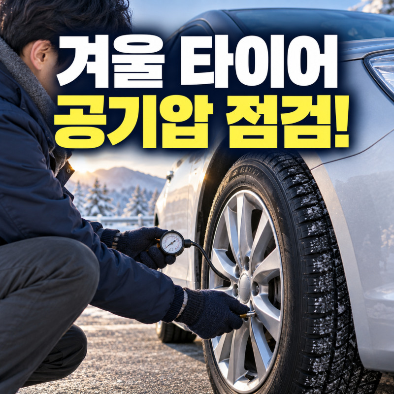 겨울철 타이어 공기압 적정 수치는? 경고등·점검 방법까지 총정리