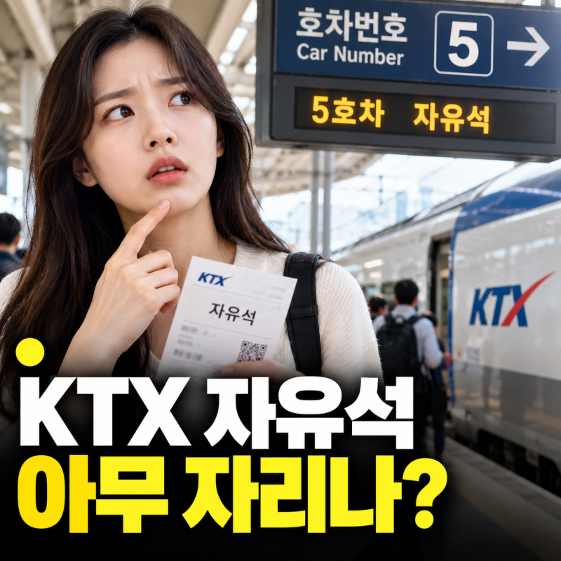 KTX 자유석 뜻, "아무 자리나 앉는 줄 알았는데" 정확한 이용방법