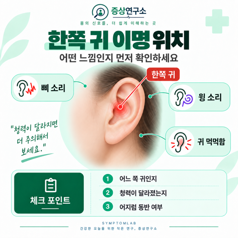 한쪽 귀 이명, 계속 들린다면 꼭 확인해야 할 신호들