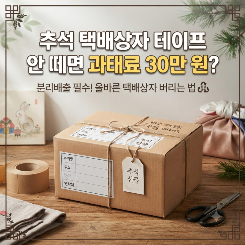 추석 택배상자 테이프 안 떼면 과태료 30만 원? 올바른 명절 쓰레기 분리배출 총정리