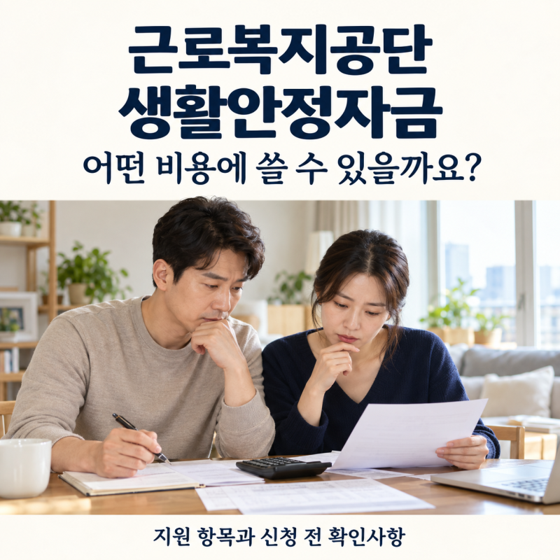 병원비에 아이 양육비까지? 근로복지공단 생활안정자금 지원 항목 정리
