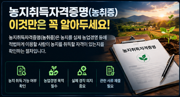 농지취득자격증명 발급, 농취증 발급 시골 전. 답. 사려면 어떻게 해야할까 ?