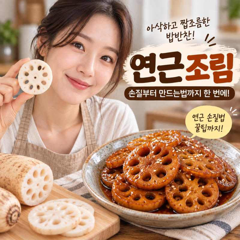 연근조림 손질 레시피 만드는법